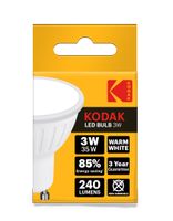 KODAK LED GU10 240lm Warm 3W ikke dimbar