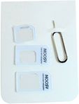 iPhone 5S - 4 i 1, Nano simkortsadapter (microsim) med simkortsöppnare