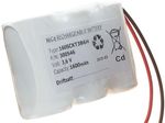 3.6V 1,6Ah 15cm kabel sida NiCd